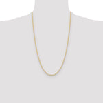 14k 2.85mm Semi-Solid Curb Chain
