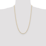 14k 2.85mm Semi-Solid Curb Chain