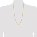 14k 2.85mm Semi-Solid Curb Chain