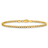 14k 2.85mm Semi-Solid Curb Chain Anklet