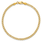 14k 2.85mm Semi-Solid Curb Chain Anklet