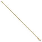 14k 1.85mm Semi-Solid Curb Chain Anklet