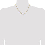14k 1.85mm Semi-Solid Curb Chain