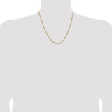 14k 1.85mm Semi-Solid Curb Chain