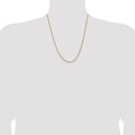 14k 1.85mm Semi-Solid Curb Chain