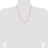 14k 1.85mm Semi-Solid Curb Chain