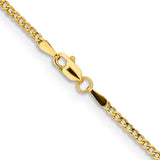 14k 1.85mm Semi-Solid Curb Chain