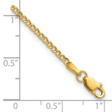 14k 1.85mm Semi-Solid Curb Chain Anklet