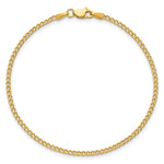 14k 1.85mm Semi-Solid Curb Chain Anklet