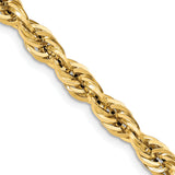 14ky 7.0mm Semi-Solid Rope Chain