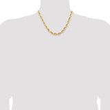 14ky 7.0mm Semi-Solid Rope Chain