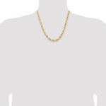 14ky 7.0mm Semi-Solid Rope Chain