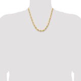 14ky 7.0mm Semi-Solid Rope Chain