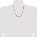 14ky 7.0mm Semi-Solid Rope Chain