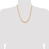 14ky 7.0mm Semi-Solid Rope Chain