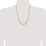 14ky 7.0mm Semi-Solid Rope Chain