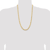 14ky 7.0mm Semi-Solid Rope Chain
