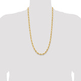 14ky 7.0mm Semi-Solid Rope Chain
