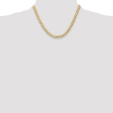 14k 7.5mm Semi-Solid Curb Chain