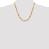 14k 7.5mm Semi-Solid Curb Chain