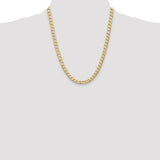 14k 7.5mm Semi-Solid Curb Chain