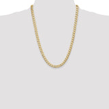 14k 7.5mm Semi-Solid Curb Chain