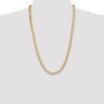 14k 7.5mm Semi-Solid Curb Chain