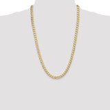 14k 7.5mm Semi-Solid Curb Chain