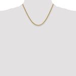 14k 3.5mm Semi-Solid Miami Cuban Chain