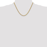 14k 3.5mm Semi-Solid Miami Cuban Chain