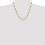 14k 3.5mm Semi-Solid Miami Cuban Chain