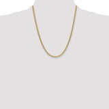 14k 3.5mm Semi-Solid Miami Cuban Chain