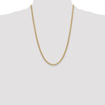 14k 3.5mm Semi-Solid Miami Cuban Chain