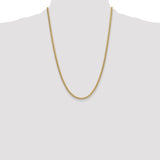 14k 3.5mm Semi-Solid Miami Cuban Chain