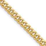 14k 4.5mm Semi-Solid Miami Cuban Chain