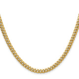14k 4.5mm Semi-Solid Miami Cuban Chain
