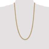 14k 4.5mm Semi-Solid Miami Cuban Chain