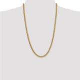 14k 5.25mm Semi-Solid Miami Cuban Chain
