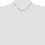 14ky 2.5mm Semi-Solid Rope Chain