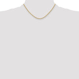 14ky 2.5mm Semi-Solid Rope Chain