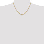 14ky 2.5mm Semi-Solid Rope Chain