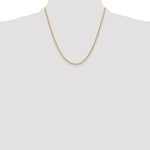 14ky 2.5mm Semi-Solid Rope Chain