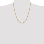 14ky 2.5mm Semi-Solid Rope Chain