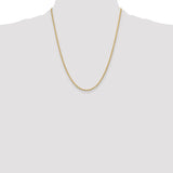 14ky 2.5mm Semi-Solid Rope Chain