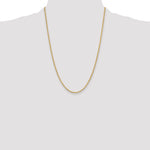 14ky 2.5mm Semi-Solid Rope Chain