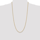 14ky 2.5mm Semi-Solid Rope Chain