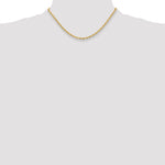 14ky 3.5mm Semi-Solid Rope Chain