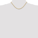 14ky 3.5mm Semi-Solid Rope Chain