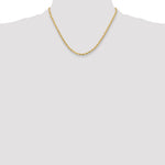 14ky 3.5mm Semi-Solid Rope Chain