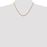 14ky 3.5mm Semi-Solid Rope Chain
